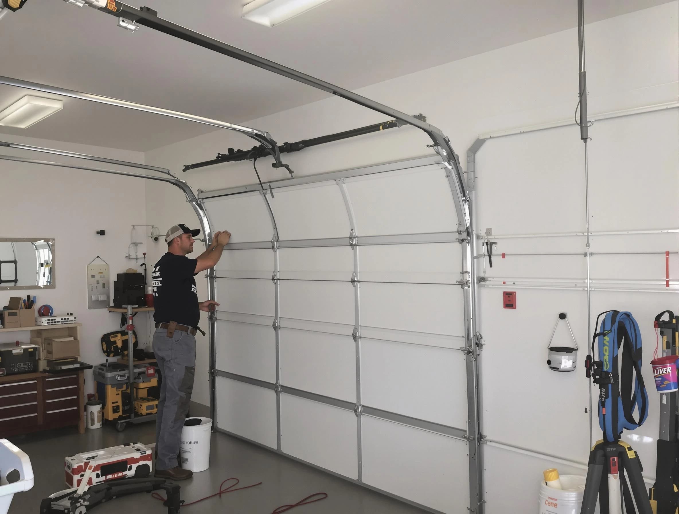 Hartsville Garage Door Repair team installing new garage door in Hartsville