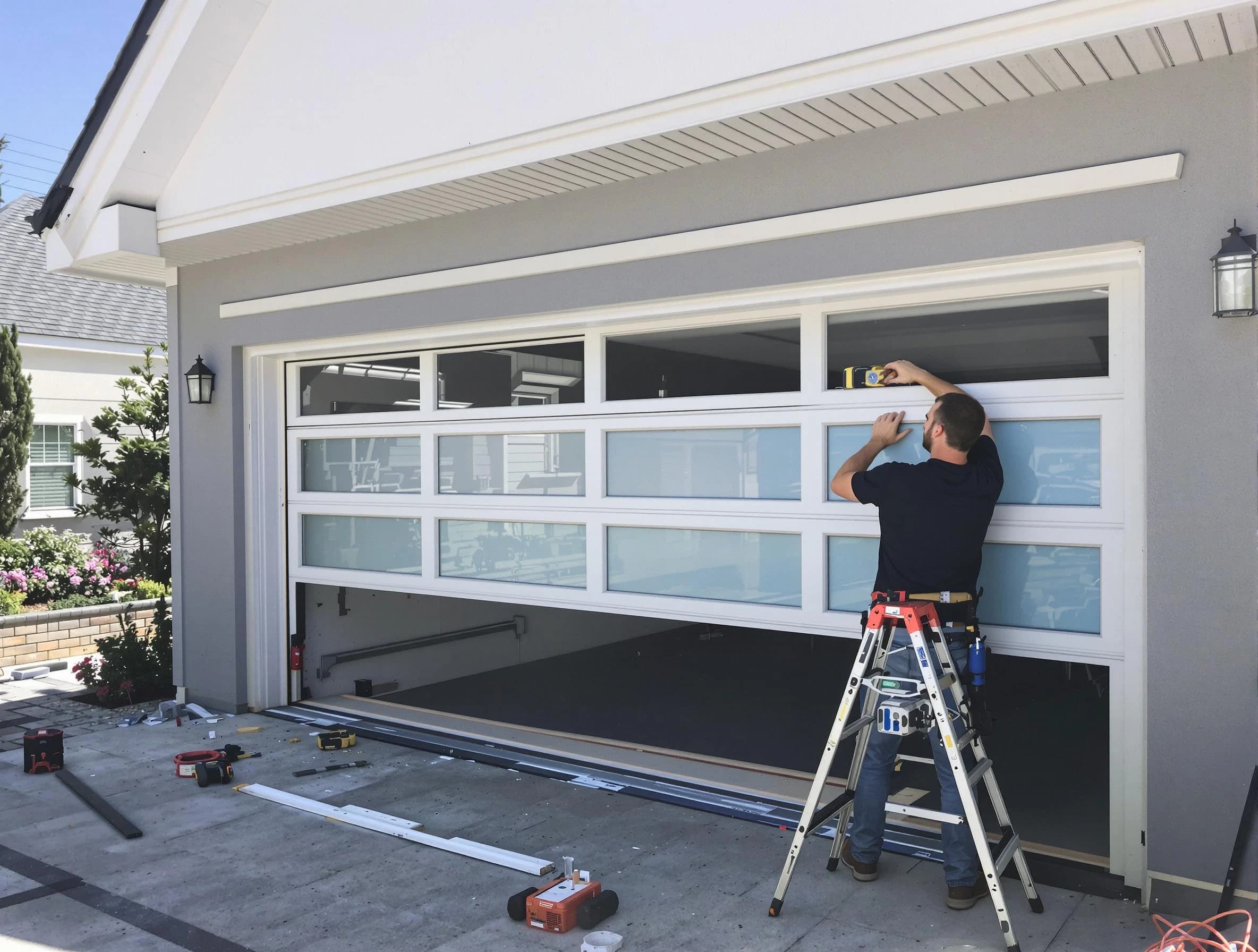 Hartsville Garage Door Repair team performing garage door replacement in Hartsville