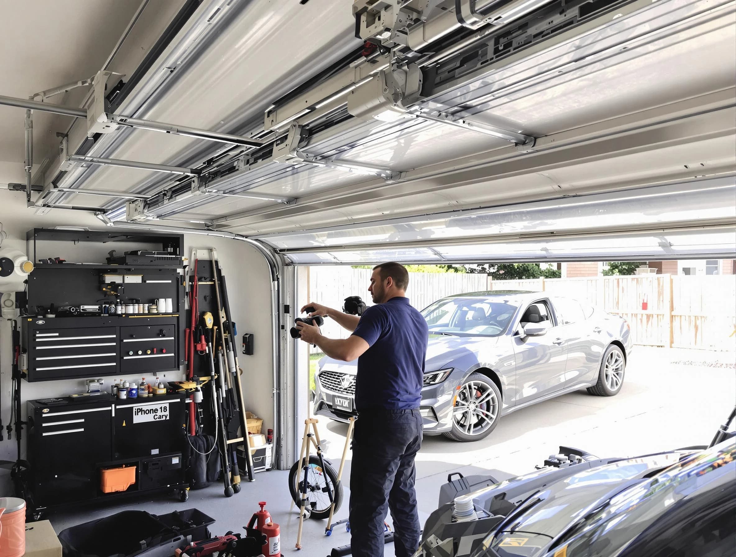 Hartsville Garage Door Repair technician fixing noisy garage door in Hartsville