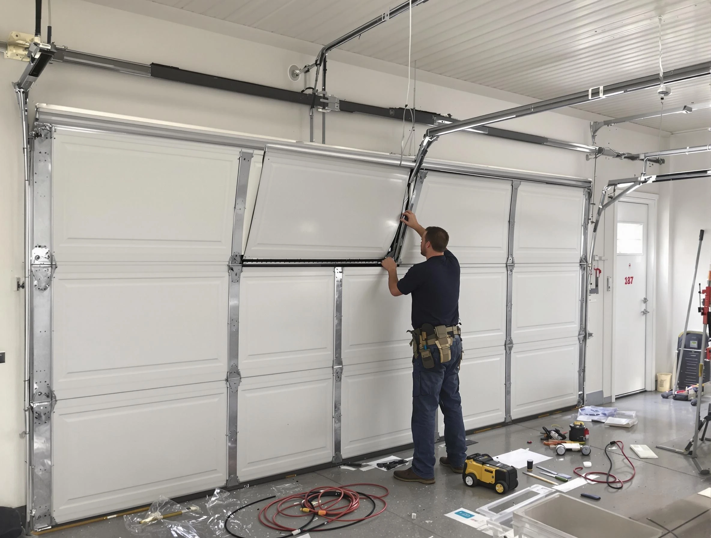 Garage Door Section Replacement in Hartsville