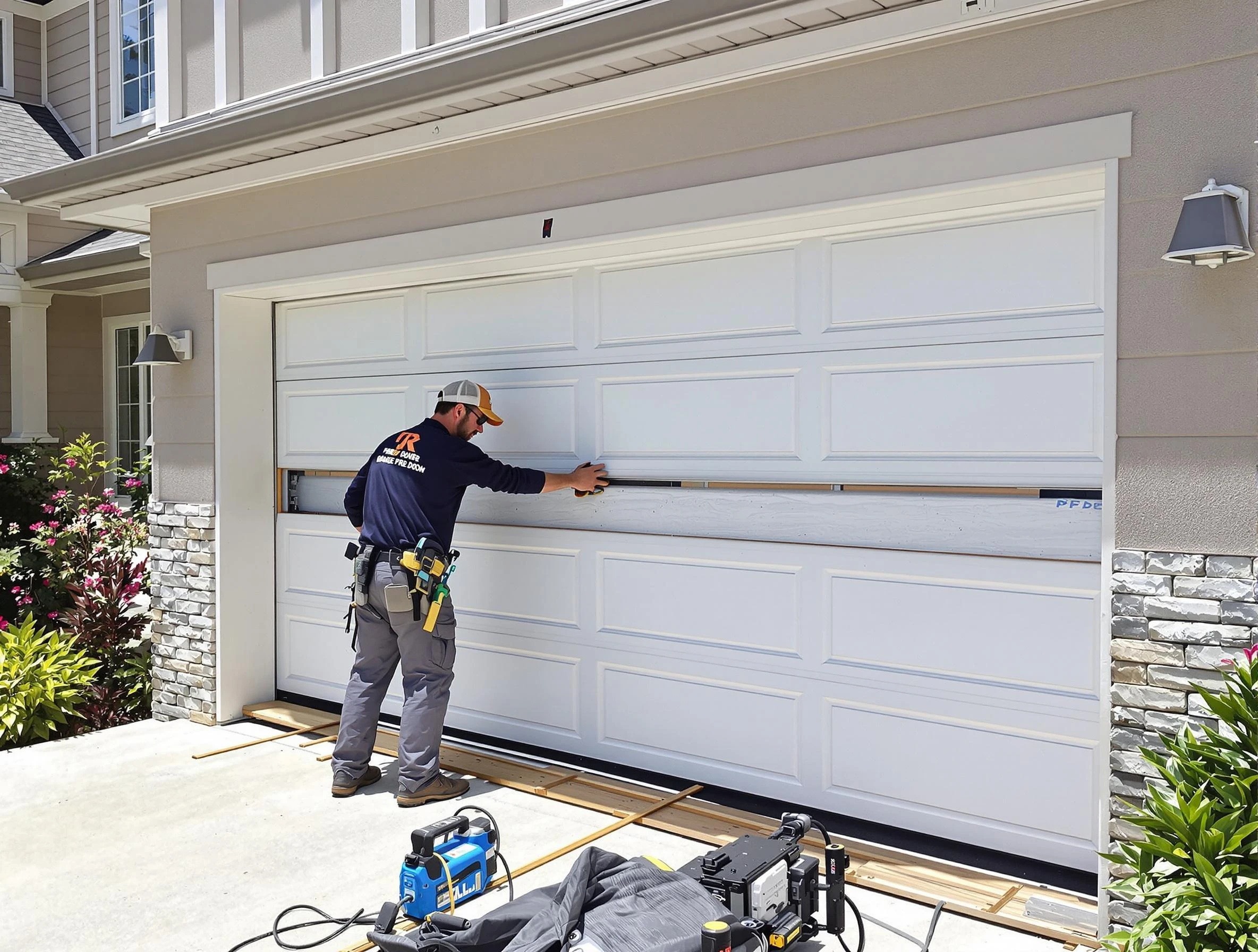 Hartsville Garage Door Repair team performing complete garage door replacement at Hartsville residence