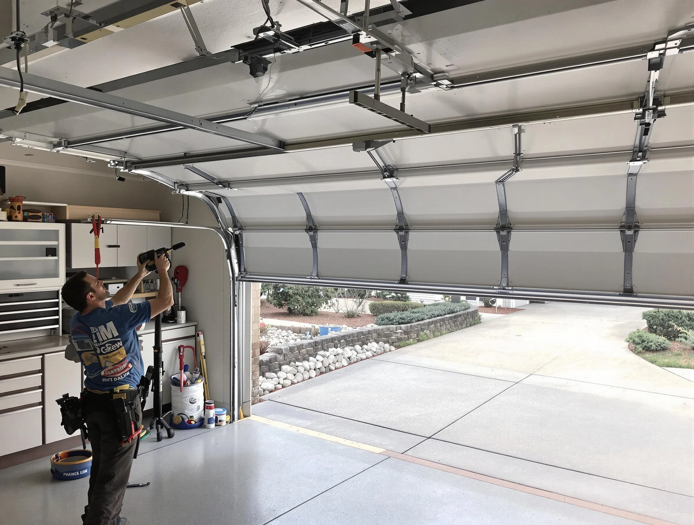 Garage door track repair service by Hartsville Garage Door Repair in Hartsville